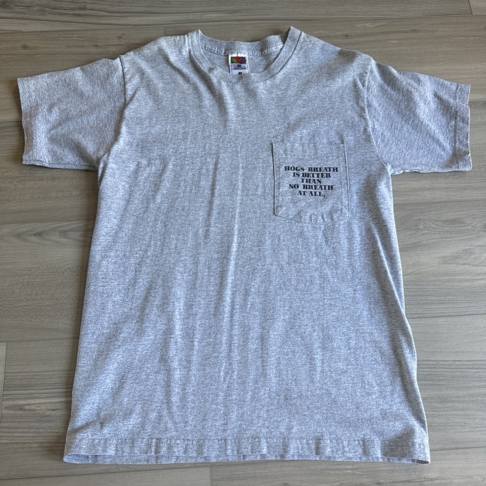 Vintage Hog's Breath Saloon Key West Pocket T-Shirt Fruit Of The Loom Sz Med